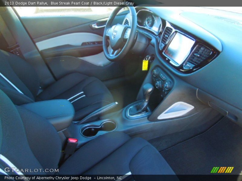 Blue Streak Pearl Coat / Black/Light Diesel Gray 2013 Dodge Dart Rallye