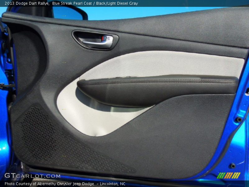 Blue Streak Pearl Coat / Black/Light Diesel Gray 2013 Dodge Dart Rallye