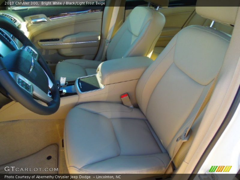 Bright White / Black/Light Frost Beige 2013 Chrysler 300
