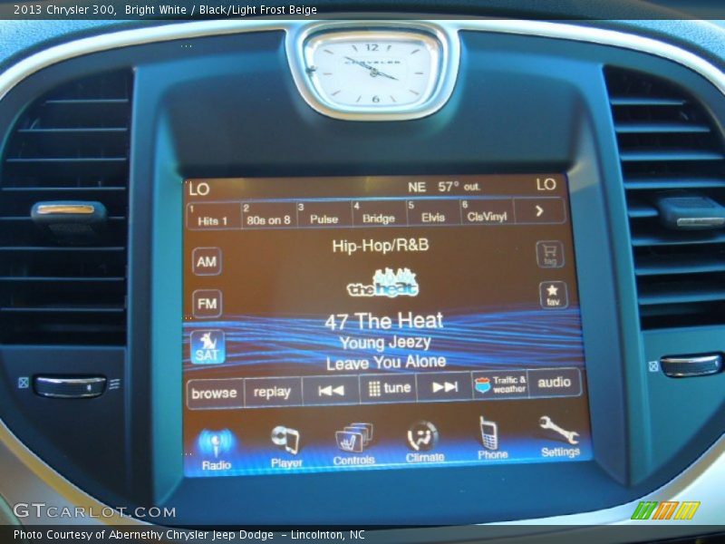 Bright White / Black/Light Frost Beige 2013 Chrysler 300