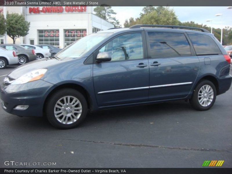 Slate Metallic / Stone 2010 Toyota Sienna Limited AWD