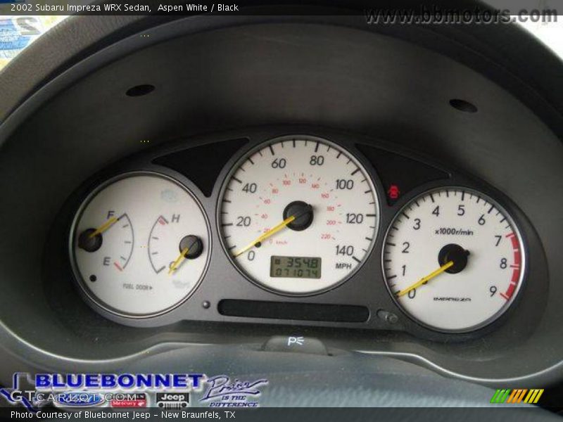 Aspen White / Black 2002 Subaru Impreza WRX Sedan
