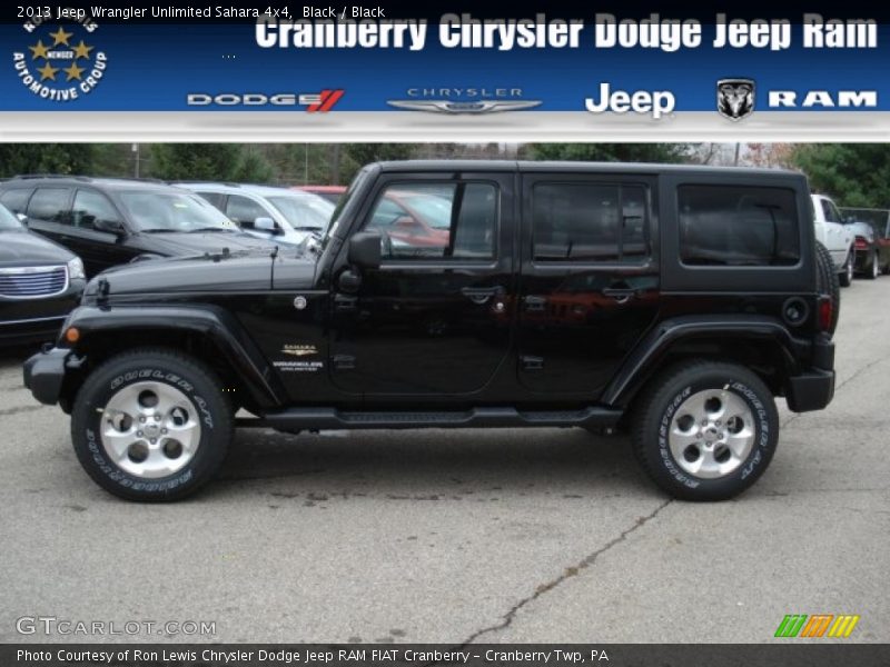 Black / Black 2013 Jeep Wrangler Unlimited Sahara 4x4