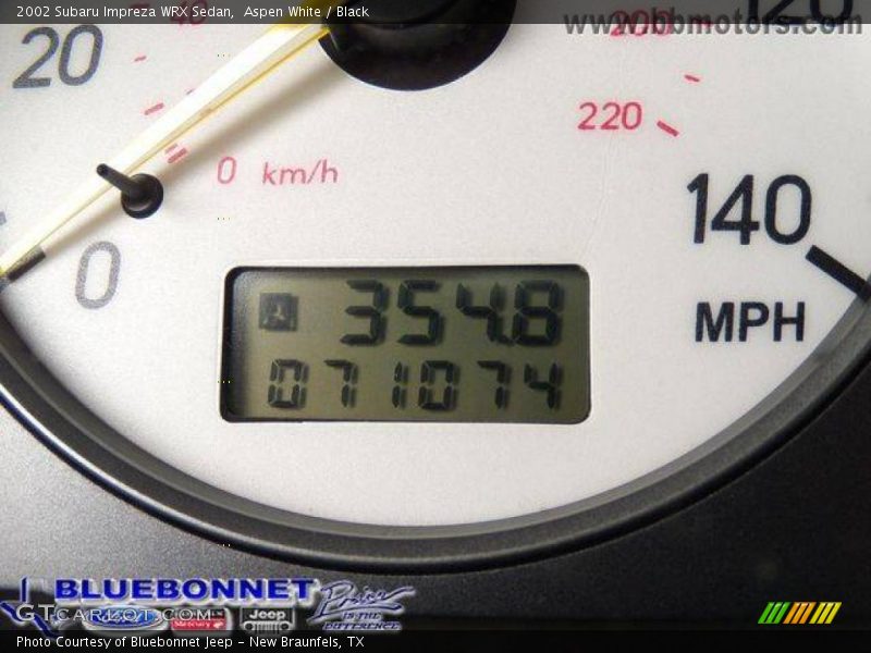 Aspen White / Black 2002 Subaru Impreza WRX Sedan