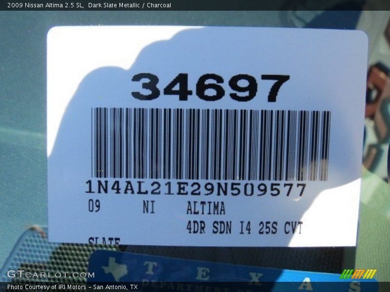 Dark Slate Metallic / Charcoal 2009 Nissan Altima 2.5 SL