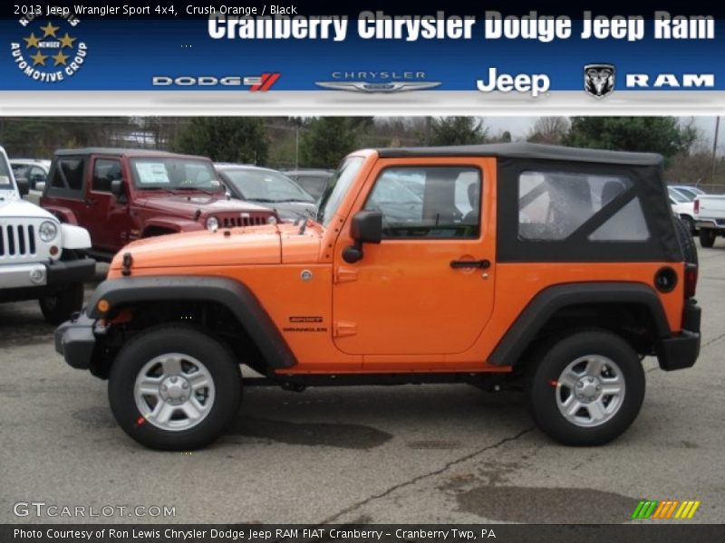 Crush Orange / Black 2013 Jeep Wrangler Sport 4x4