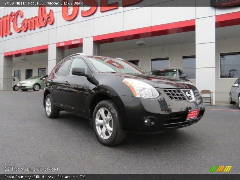 Wicked Black / Black 2009 Nissan Rogue SL