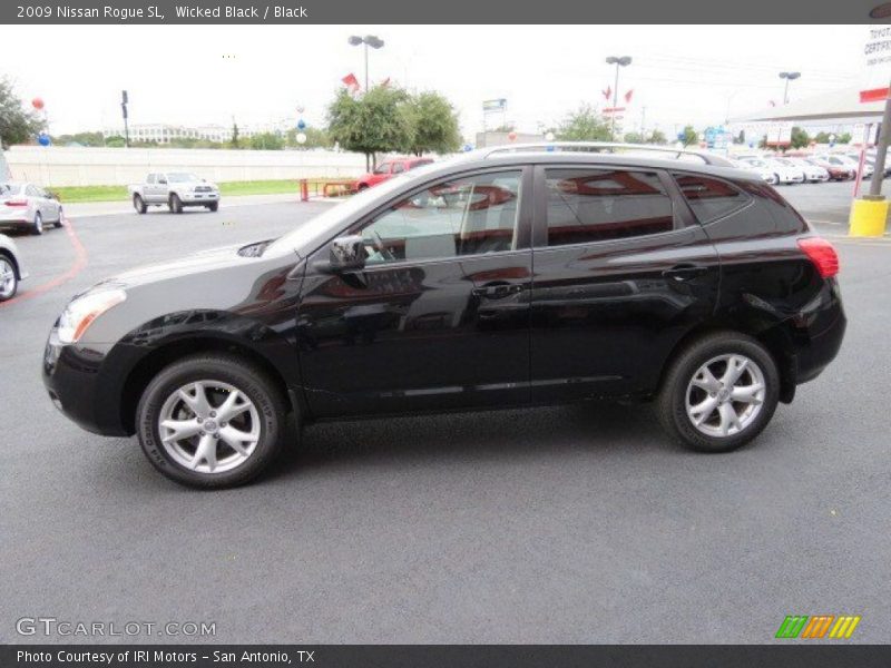 Wicked Black / Black 2009 Nissan Rogue SL