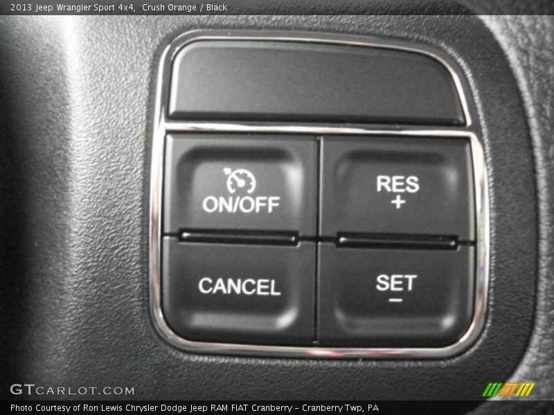 Controls of 2013 Wrangler Sport 4x4