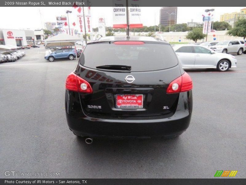 Wicked Black / Black 2009 Nissan Rogue SL
