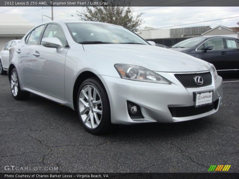 Tungsten Silver Pearl / Light Gray 2012 Lexus IS 250 AWD