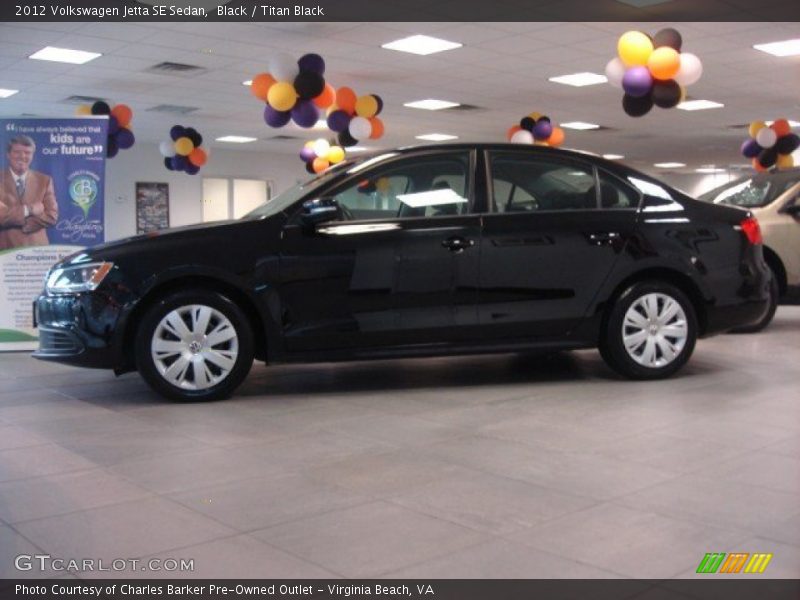 Black / Titan Black 2012 Volkswagen Jetta SE Sedan