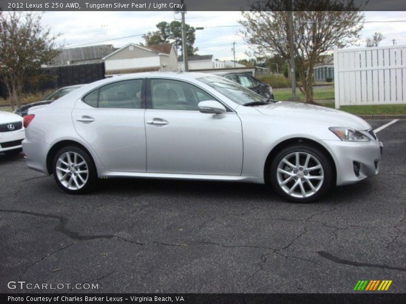 Tungsten Silver Pearl / Light Gray 2012 Lexus IS 250 AWD