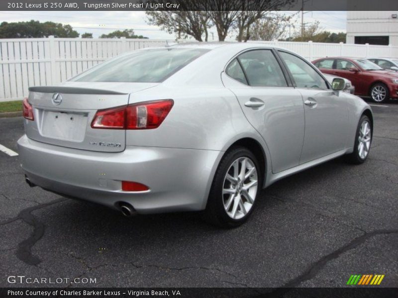 Tungsten Silver Pearl / Light Gray 2012 Lexus IS 250 AWD