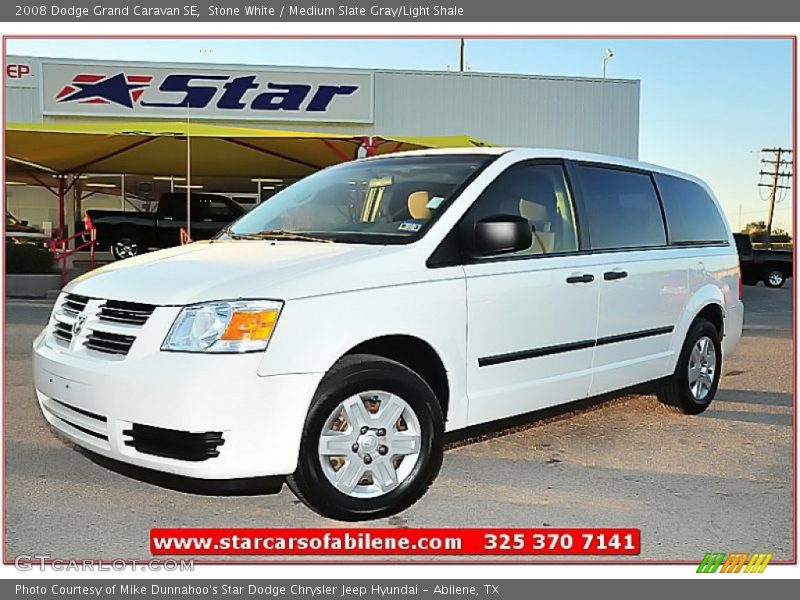 Stone White / Medium Slate Gray/Light Shale 2008 Dodge Grand Caravan SE