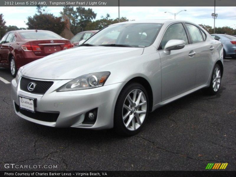Tungsten Silver Pearl / Light Gray 2012 Lexus IS 250 AWD