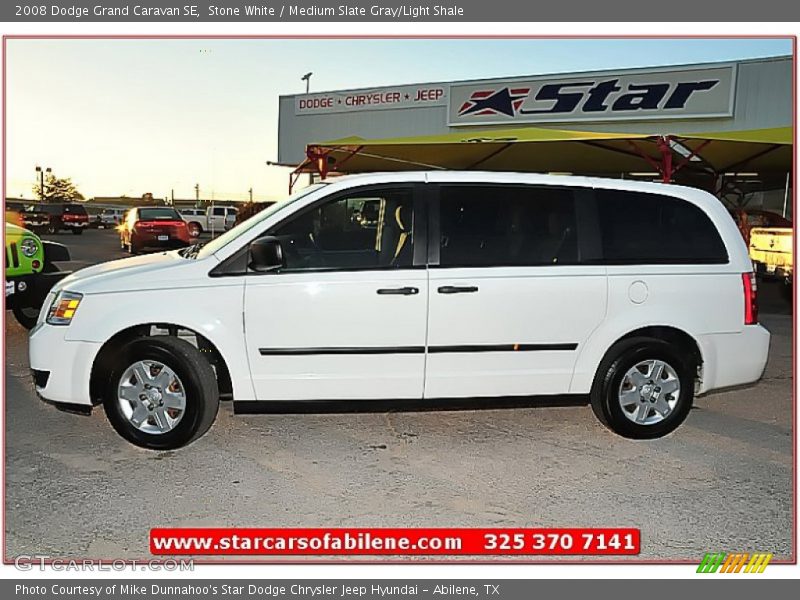 Stone White / Medium Slate Gray/Light Shale 2008 Dodge Grand Caravan SE