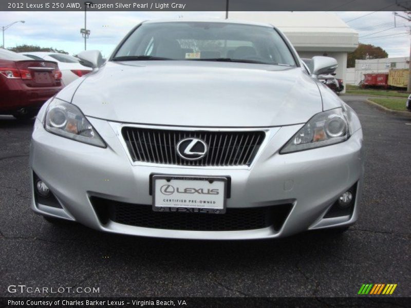 Tungsten Silver Pearl / Light Gray 2012 Lexus IS 250 AWD