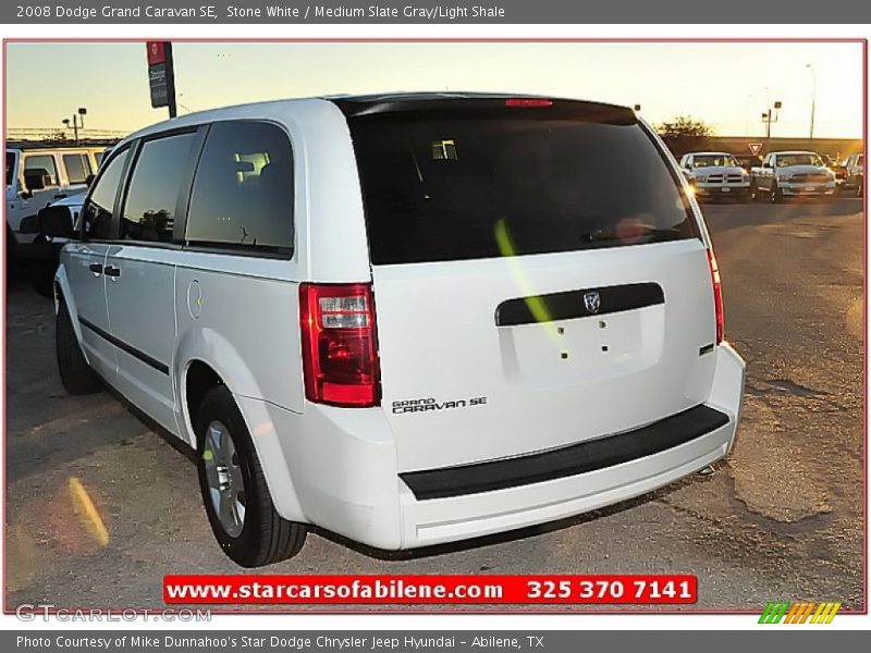 Stone White / Medium Slate Gray/Light Shale 2008 Dodge Grand Caravan SE