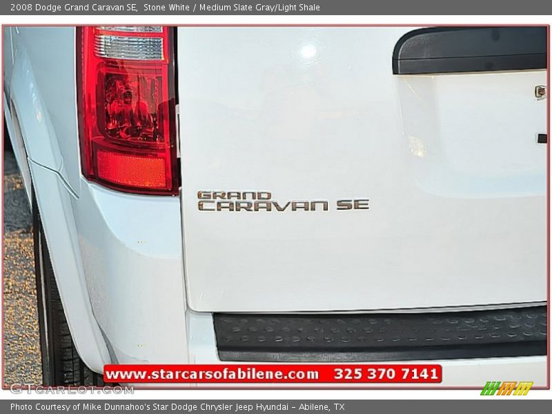 Stone White / Medium Slate Gray/Light Shale 2008 Dodge Grand Caravan SE
