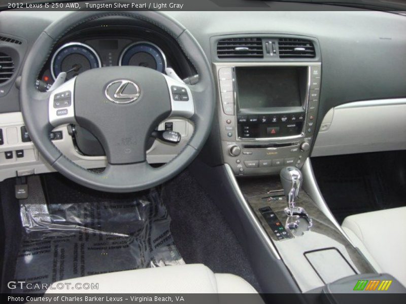Tungsten Silver Pearl / Light Gray 2012 Lexus IS 250 AWD