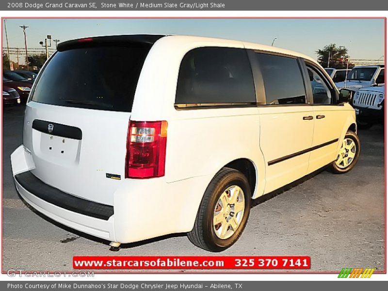 Stone White / Medium Slate Gray/Light Shale 2008 Dodge Grand Caravan SE