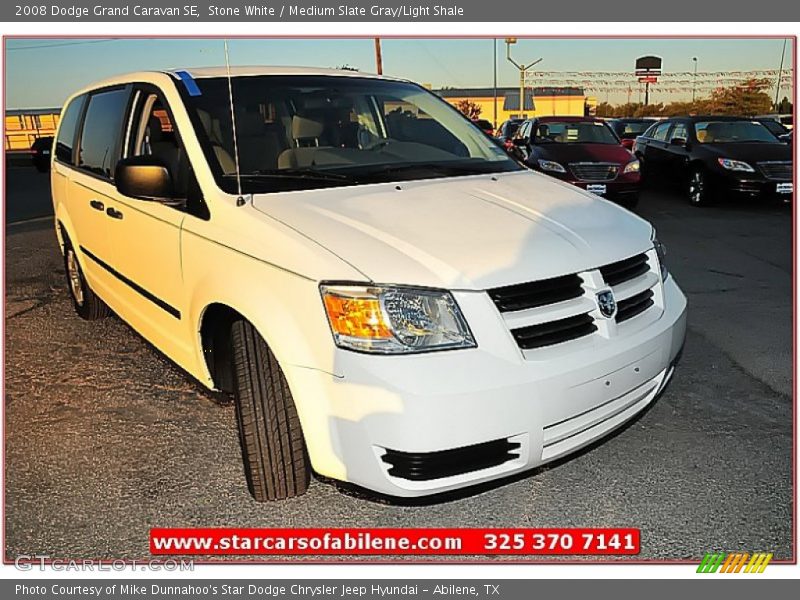 Stone White / Medium Slate Gray/Light Shale 2008 Dodge Grand Caravan SE