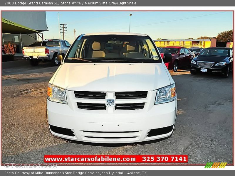 Stone White / Medium Slate Gray/Light Shale 2008 Dodge Grand Caravan SE