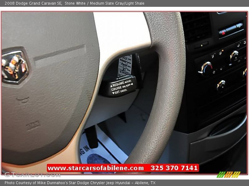 Stone White / Medium Slate Gray/Light Shale 2008 Dodge Grand Caravan SE