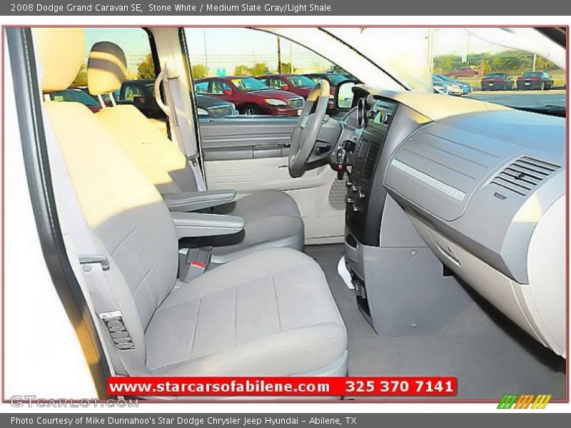Stone White / Medium Slate Gray/Light Shale 2008 Dodge Grand Caravan SE