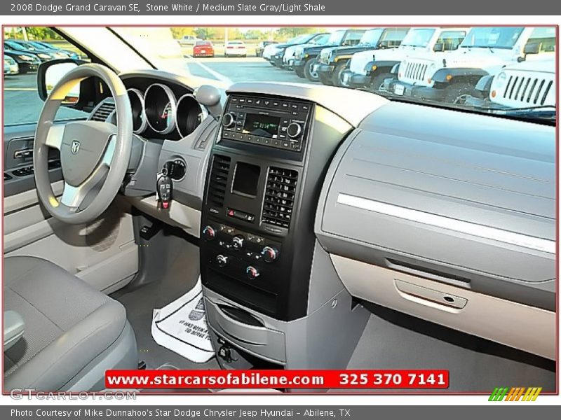 Stone White / Medium Slate Gray/Light Shale 2008 Dodge Grand Caravan SE