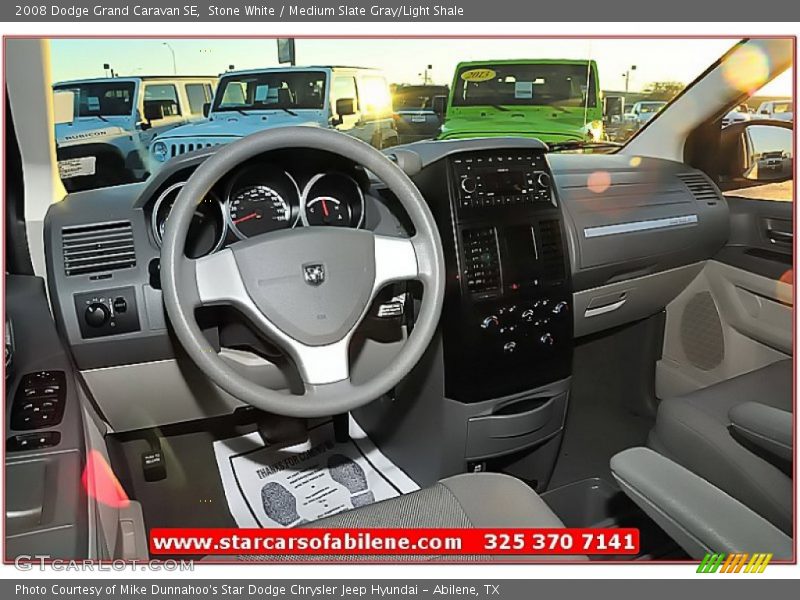 Stone White / Medium Slate Gray/Light Shale 2008 Dodge Grand Caravan SE