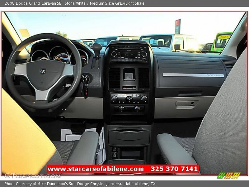 Stone White / Medium Slate Gray/Light Shale 2008 Dodge Grand Caravan SE