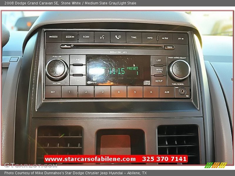 Stone White / Medium Slate Gray/Light Shale 2008 Dodge Grand Caravan SE