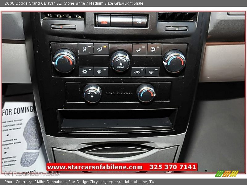 Stone White / Medium Slate Gray/Light Shale 2008 Dodge Grand Caravan SE