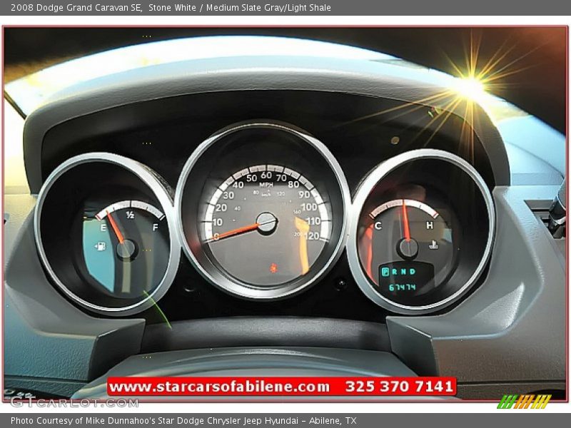 Stone White / Medium Slate Gray/Light Shale 2008 Dodge Grand Caravan SE