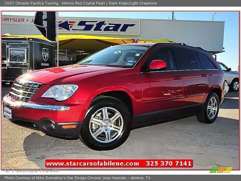 Inferno Red Crystal Pearl / Dark Khaki/Light Graystone 2007 Chrysler Pacifica Touring