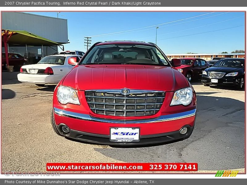 Inferno Red Crystal Pearl / Dark Khaki/Light Graystone 2007 Chrysler Pacifica Touring