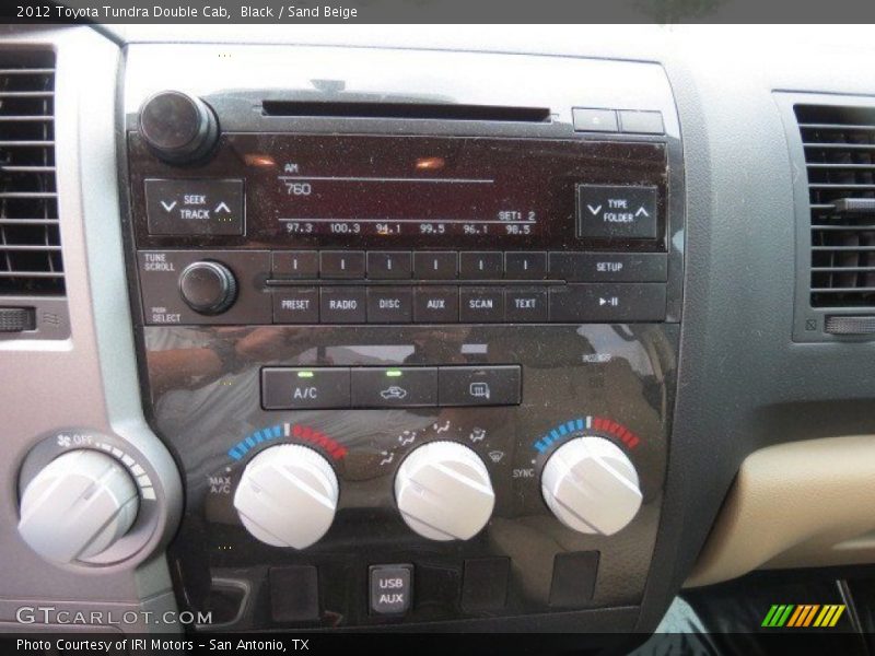 Black / Sand Beige 2012 Toyota Tundra Double Cab