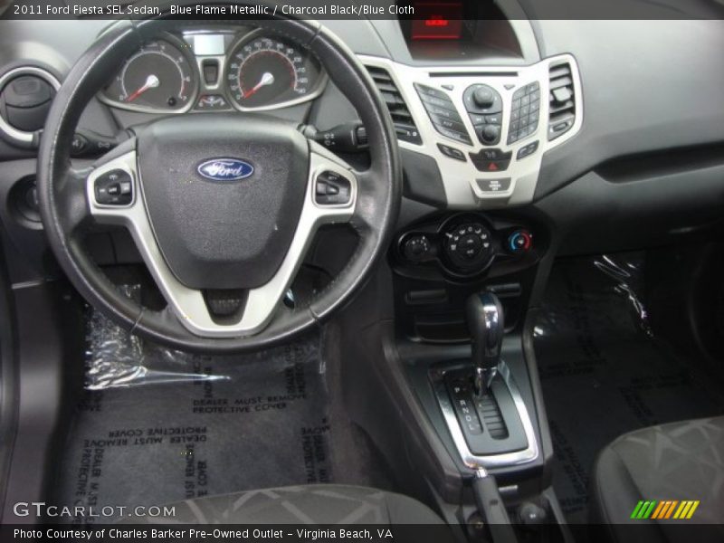 Blue Flame Metallic / Charcoal Black/Blue Cloth 2011 Ford Fiesta SEL Sedan