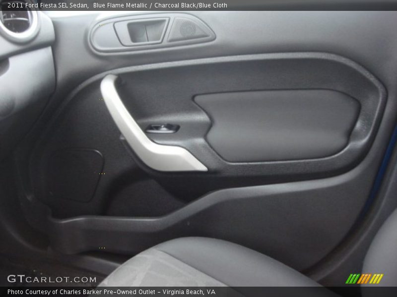 Blue Flame Metallic / Charcoal Black/Blue Cloth 2011 Ford Fiesta SEL Sedan