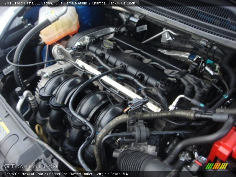 Blue Flame Metallic / Charcoal Black/Blue Cloth 2011 Ford Fiesta SEL Sedan