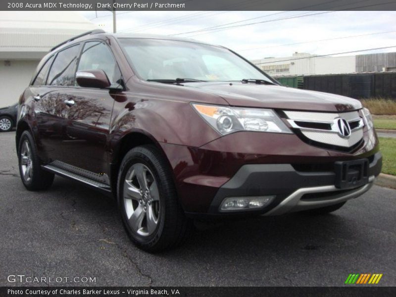 Dark Cherry Pearl / Parchment 2008 Acura MDX Technology
