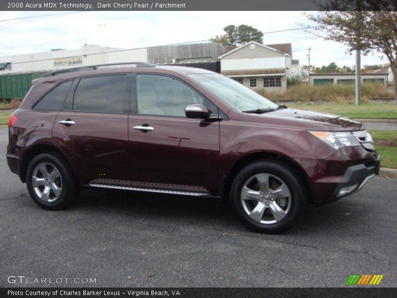 Dark Cherry Pearl / Parchment 2008 Acura MDX Technology