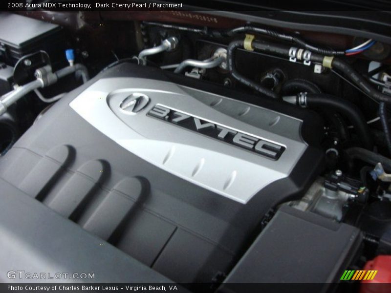 Dark Cherry Pearl / Parchment 2008 Acura MDX Technology