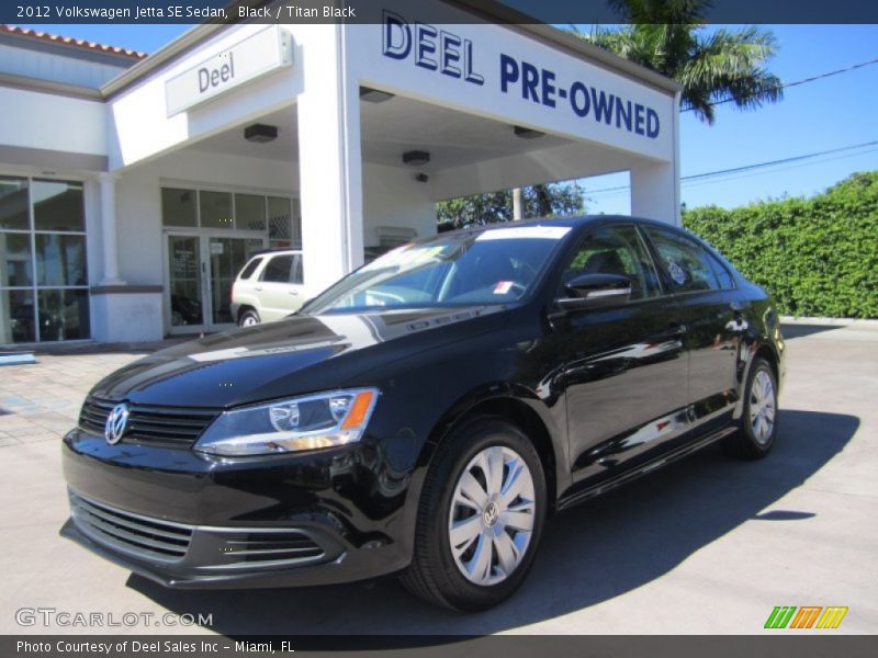 Black / Titan Black 2012 Volkswagen Jetta SE Sedan