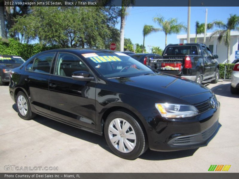 Black / Titan Black 2012 Volkswagen Jetta SE Sedan