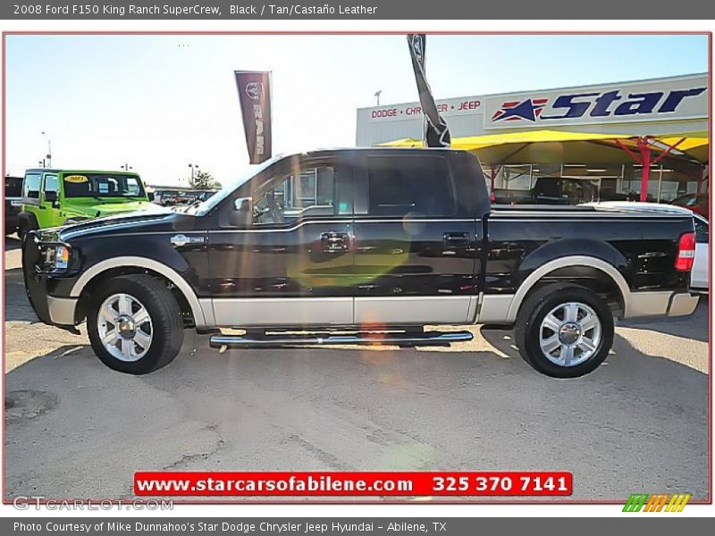 Black / Tan/Castaño Leather 2008 Ford F150 King Ranch SuperCrew