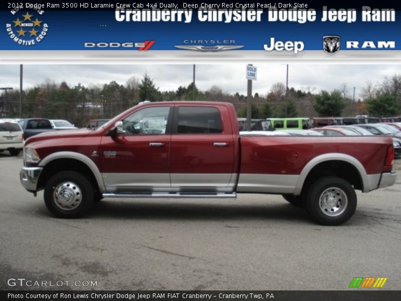 Deep Cherry Red Crystal Pearl / Dark Slate 2012 Dodge Ram 3500 HD Laramie Crew Cab 4x4 Dually