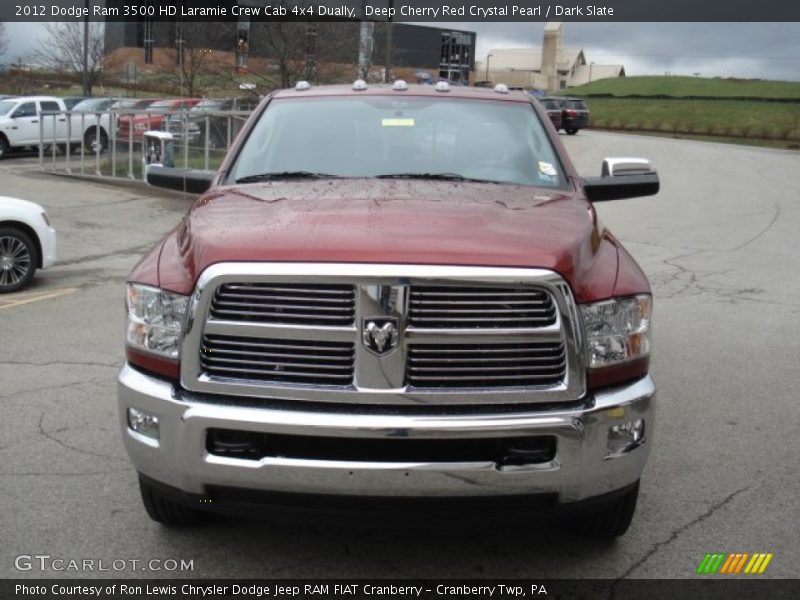 Deep Cherry Red Crystal Pearl / Dark Slate 2012 Dodge Ram 3500 HD Laramie Crew Cab 4x4 Dually